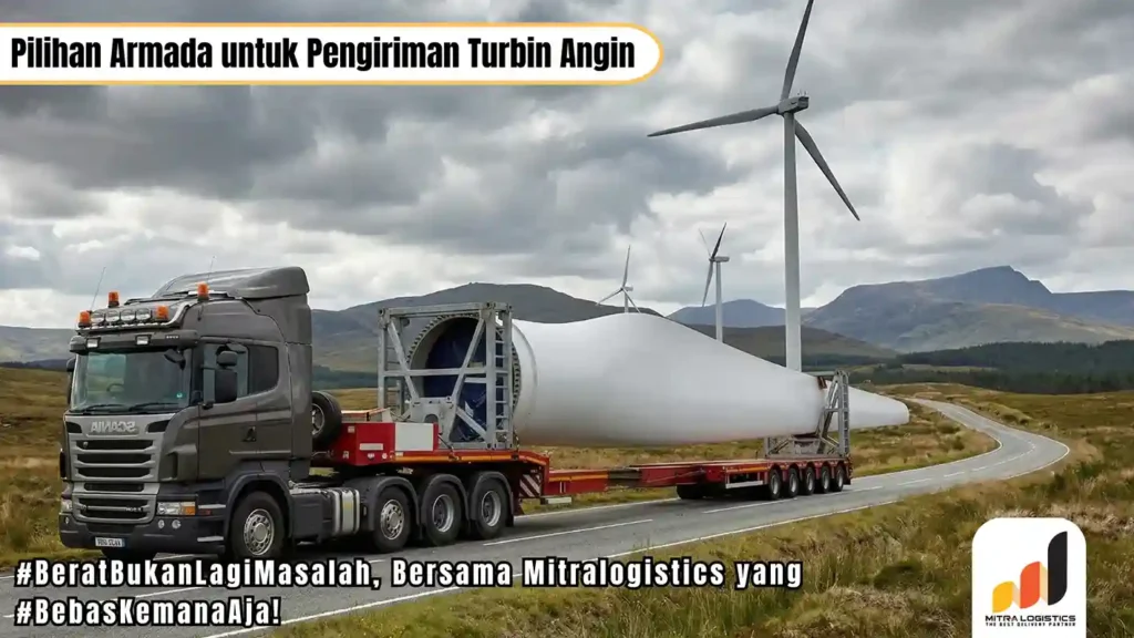 Cara mengangkut turbin angin