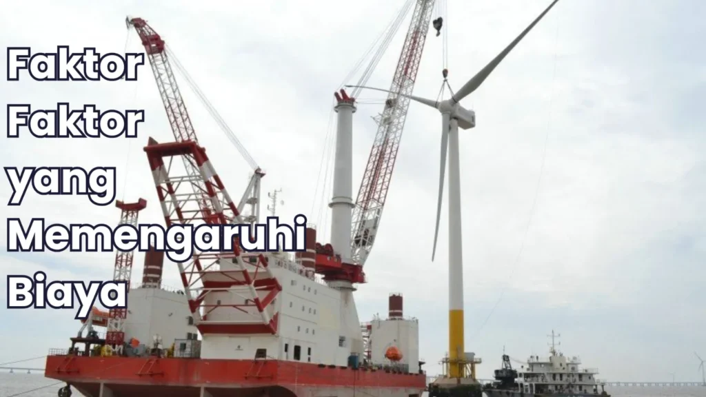 biaya untuk mengangkut turbin angin