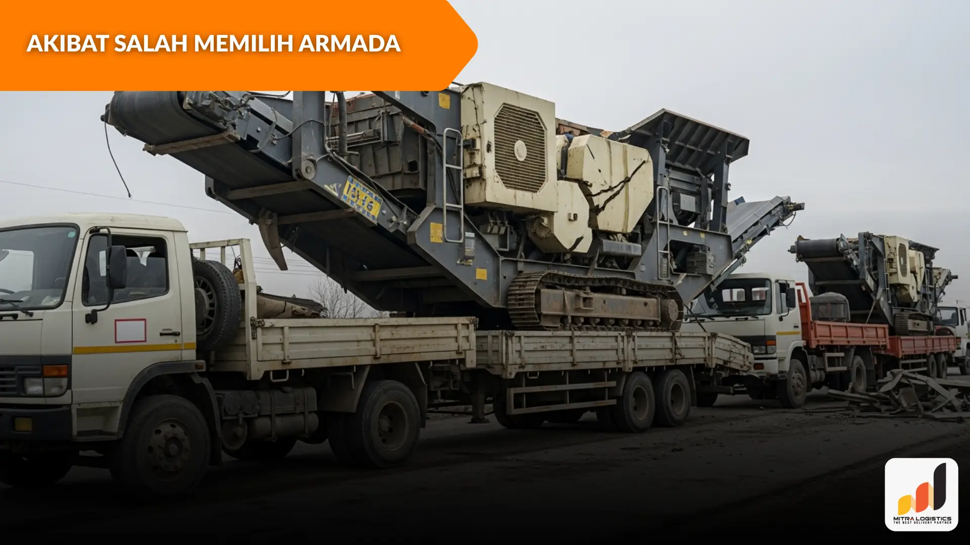 armada untuk pengiriman stone crusher