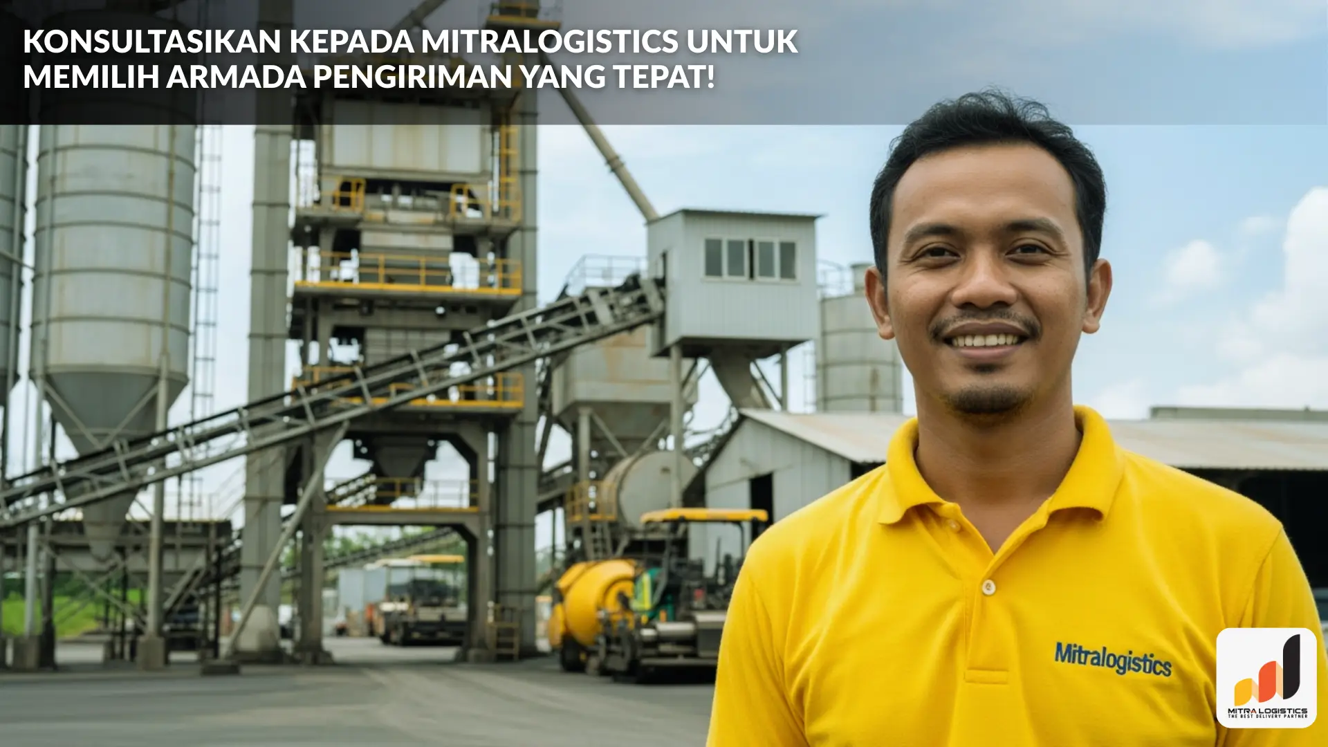 armada untuk pengiriman asphalt mixing plant