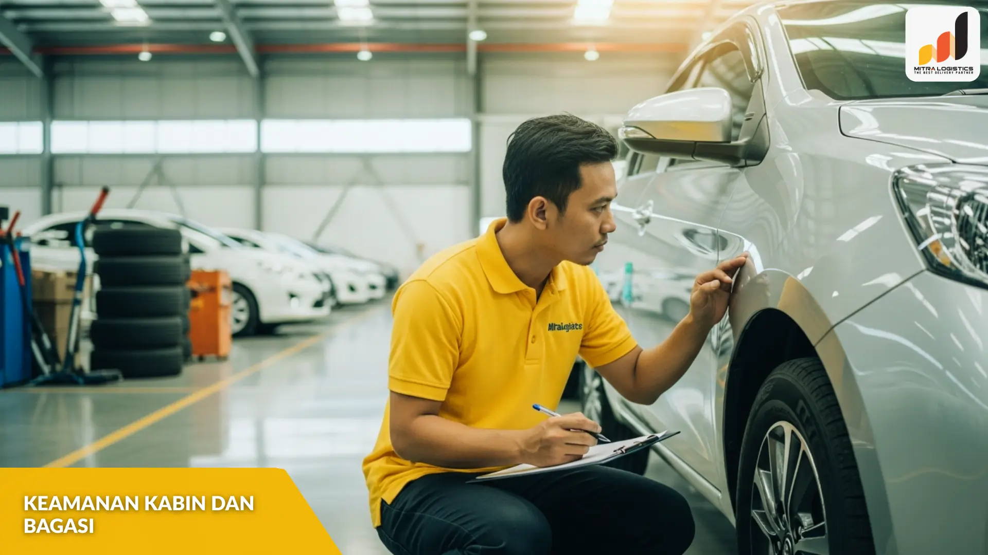 mempersiapkan mobil sebelum dikirim ekspedisi