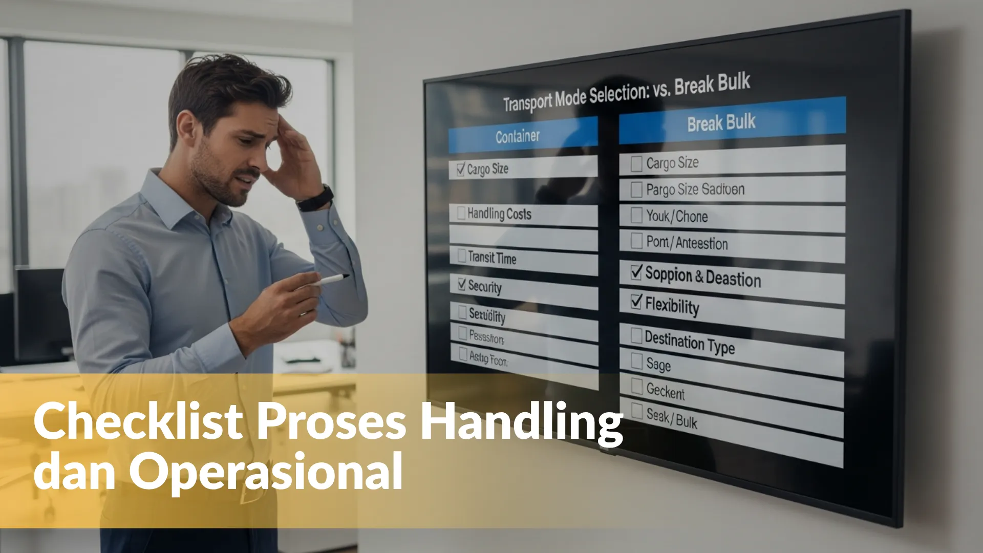 checklist kirim barang berat