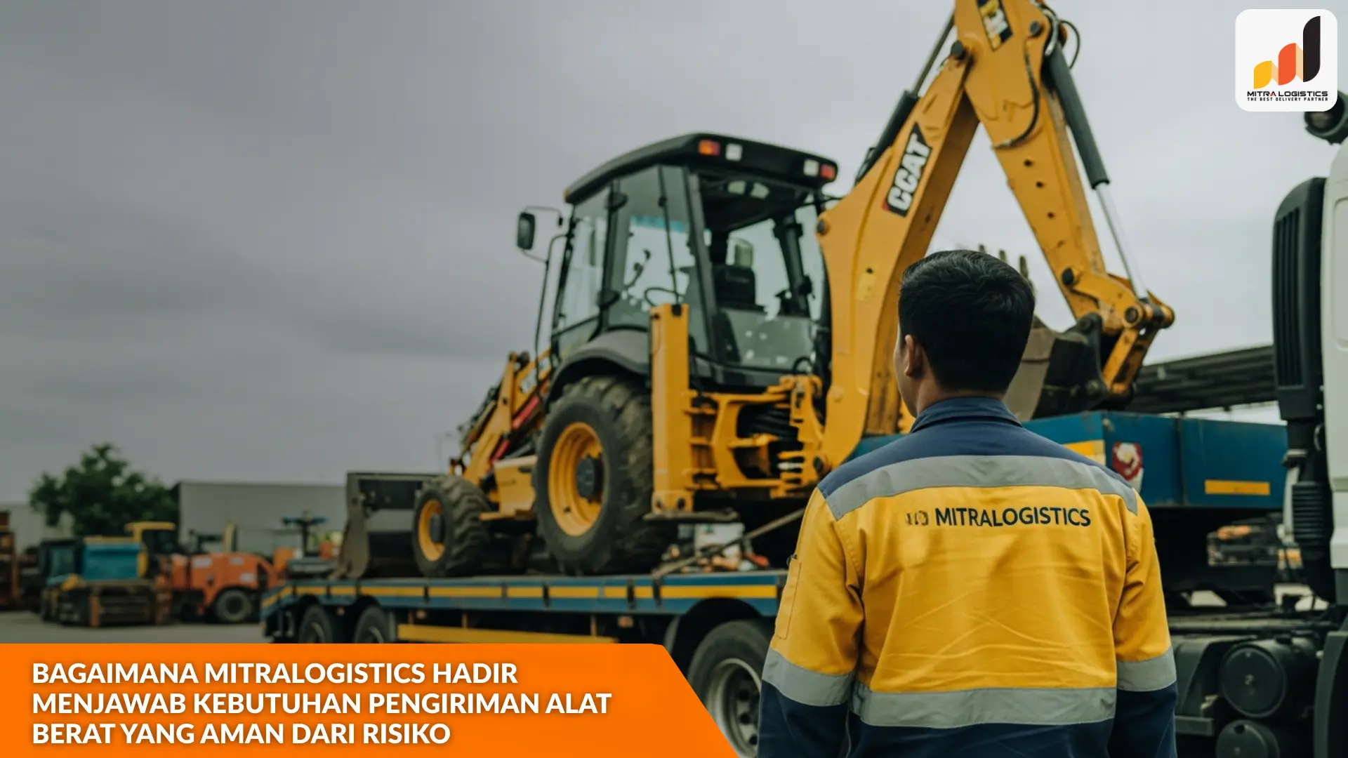 cara mengirim backhoe loader