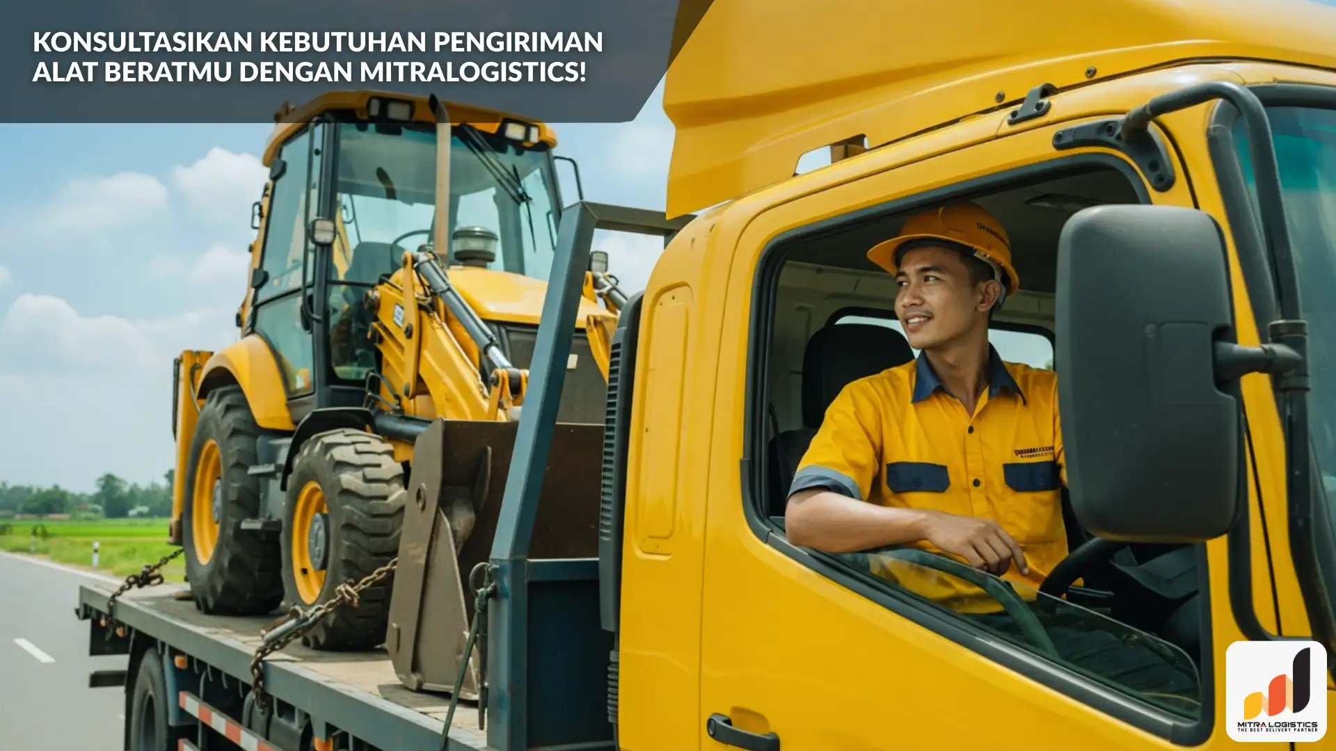 biaya pengiriman backhoe loader