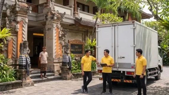 Logistik Pengiriman Material Bangunan (Granit, Keramik, Sanitari) untuk Proyek Hotel di Bali